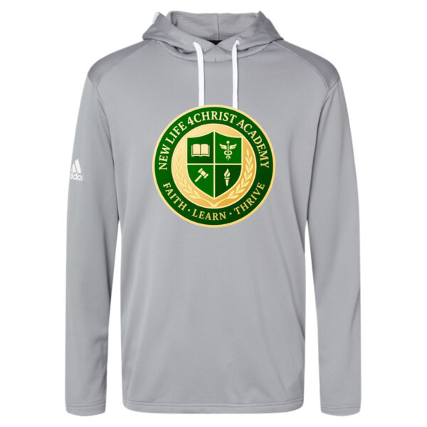 Adidas ® - Men's Textured Mixed Media Midweight Hooded Sweatshirt Thumbnail