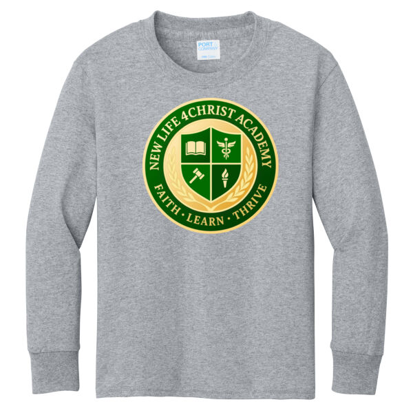 Port & Co. ® - Youth Long Sleeve Core Cotton Tee Thumbnail