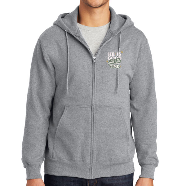 Port & Co ® - Essential Fleece Full Zip Hooded Sweatshirt Thumbnail